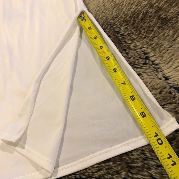 Vassarette slip, white knee length, stretchy with a 10” side slip & lace waist - Picture 7 of 10